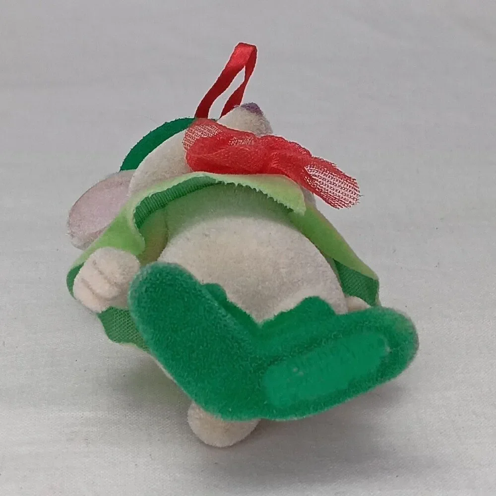 Vintage Disney Ornament 1990 Flocked Rescuers Down Under Miss Bianca 4 inch
